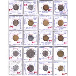 Estate Lot of 20x World Coins & World Coin Medium to Major Errors - Many from Spain, in Plastic Page