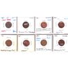 Image 1 : Estate lot of 8x Canada 1-cent Errors and Varieties . Lot includes a 1-cent blank planchet, hanging 