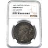 Image 1 : 1845 Great Britain Crown NGC Certified Fine (Details) graffiti on the obverse.