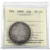 Image 1 : 1899 USA 50-cent ICCS Certified VF-20