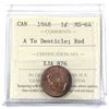 Image 1 : 1948 A to Denticle 1-cent ICCS Certified MS-64