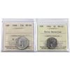 Image 1 : 1964 EWL 5-cent EWL ICCS MS-62 & 1948 25-cent ICCS MS-60. 2pcs