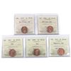 Image 1 : 2003P , 2006 RCM Logo, 2007,2009 & 2012 Magnetic 1-cent ICCS Certified MS-66. 5pcs