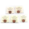 Image 2 : 2003P , 2006 RCM Logo, 2007,2009 & 2012 Magnetic 1-cent ICCS Certified MS-66. 5pcs