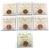 Image 1 : 1980-2011 Canada 1-cents ICCS Certified. Dates include: 1980 MS-65, 1989 MS-65, 1998 MS-65, 2003 NEM