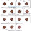 Image 1 : Estate Lot of 15x Canadian 1-cent from a collector who looked for errors and die anomalies like die 