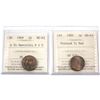 Image 1 : 1949 Canada 1-cent A To Denticle ICCS Certified MS-63 Red and Brown & 1985 1-cent ICCS MS-63 Red. 2p