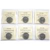 Image 2 : 1992-2000 Canada 25-cent ICCS Certified MS-66 Numismatic BU - 1992, 1997, 1998W, 1998, 1999 & 2000. 