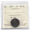Image 3 : 1920-1925 Canada 1-cents. Dates include 1920,1921,1924, 1925 & 1925 ICCS Certified VF-30.  5pcs