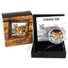 Image 1 : 2011 Tuvalu $1 Tasmanian Tiger Extinct Animals Series 1oz Fine Silver Coin. Mintage of only 5000! (C
