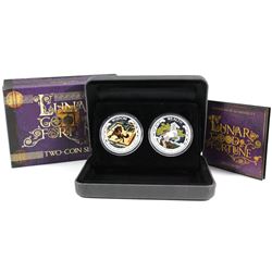 2014 Australia Year of the Horse Good fortune Wisdom & Wealth 2-coin Fine Silver Set. Low mintage of