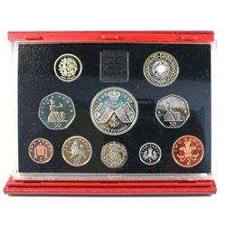 1997 United Kingdom 10-coin Deluxe Proof Set with Golden Wedding Anniversary Crown.