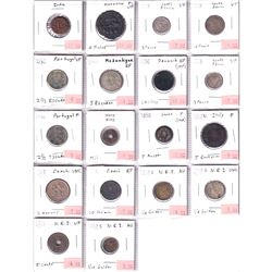 Mixed Page of World Coinage from 11 Different Countries (Some coins may contain imperfections). 18pc