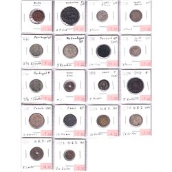 Mixed Page of World Coinage from 11 Different Countries (Some coins may contain imperfections). 18pc