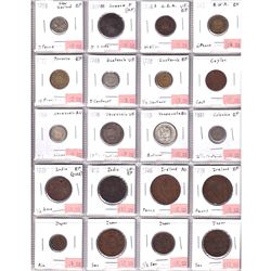 Mixed Page of World Coinage from 12 Different Countries (Some coins may contain imperfections). 20pc