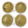 Image 2 : 3x 2014 & 2015 Tristan Da Cunha Gold Plated and Coloured Commemorative Crowns in Capsules - 2x 2014 