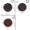 Image 1 : 1841-1851 USA 1-cents - 1841 G-VG, 1848 VG-F & 1851 Fine (Coins contain various impairments). 3pcs