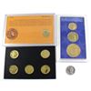 Image 2 : Lot of USA Gold Plated Novelty Coin Sets. You will receive 1976 Bicentennial 3-coin set with extra 1