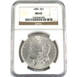 1896 USA Morgan Silver Dollar NGC Certified MS-62.