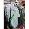 Image 8 : ROLLING RACK OF SET COSTUMES ASSORTED BOY'S SHIRTS "JOEL", LADIES JACKET, SHOES AND PURSE "FAYE"