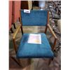 Image 2 : WOODEN FRAME BLUE TOP CHAIR