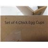 Image 2 : Set of 4 Chick Egg Cups