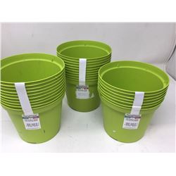 Lot of Green Planter Pots