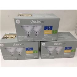 GE Classic LED Dimmable Warm White Bulbs (75w x 2 x 3)