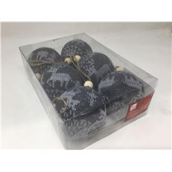 6 Piece Shatter Resistant Cable Knit Ornaments