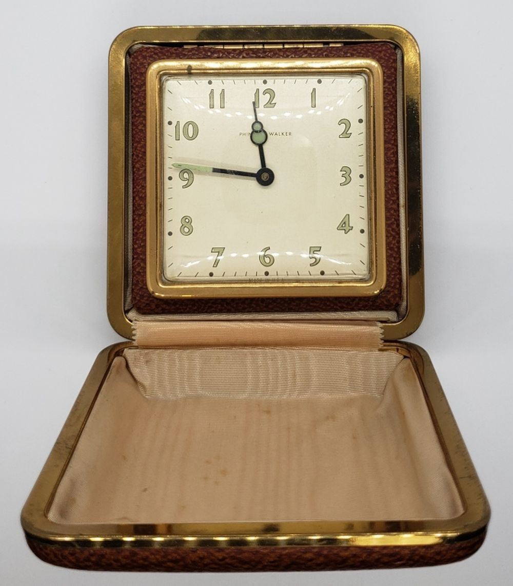 Vintage PhinneyWalker WindUp Travel Alarm Clock