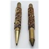 Image 2 : VINTAGE VICTORIAN ORNATE BRASS GOLD TONE PEN & PEN