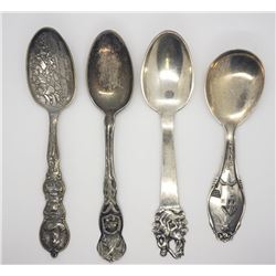 4-LARGE SOUVENIR SPOONS, OHIO
