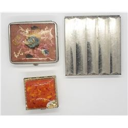 3-COMPACTS / PILL BOX LOT