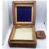 Image 3 : HANDCARVED WOOD KEEPSAKE BOX