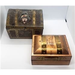2-TREASURE BOX / CHEST KEEPSAKE BOXES