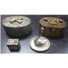 Image 2 : 3-kEEPSAKE BOXES: BRASS OVAL STAR CUTOUT