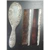 Image 2 : .925 STERLING HAIR BRUSH / COMB SET