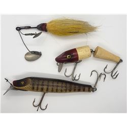 3-VINTAGE FISHING LURES
