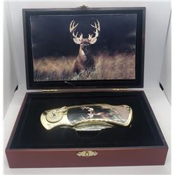 POCKET KNIFE DEER DESIGN HANDLE