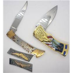 2-EAGLE DESIGN KNIVES