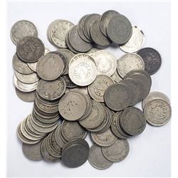 100-LIBERTY "V" NICKELS - MIXED
