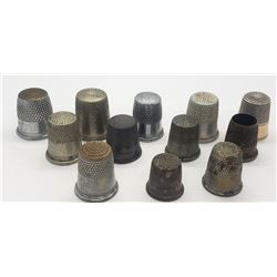 11-VINTAGE SEWING THIMBLES