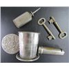 Image 1 : Vintage Metal Collapsible Travel Drink Cup Ornate