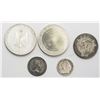 Image 2 : 5-FOREIGN SILVER COINS - INTERESTING LOT