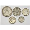Image 1 : 5-FOREIGN SILVER COINS - INTERESTING LOT
