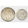 Image 1 : 2-FOREIGN SILVER COINS 1907 50 CENTAVOS