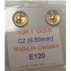 Image 2 : 10K YELLOW GOLD CZ EARRINGS