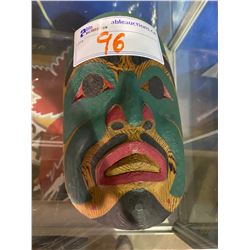 FIRST NATIONS CARVED & PAINTED SIGNED ANDY BRUCE TITLED SHAMAN MASK KWASIULTH ALERT BAY B.C.