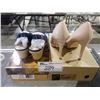 Image 1 : BELLA VISTA SERAPHINAII NAVY SLK WEDGES SIZE 7 1/2 & LE CHATEAU A710 NUDE HIGH HEELS SIZE 36