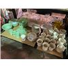 Image 1 : SHELF LOT OF MISC. CHINAWARE INCLUDING JADEITE COOKWARE AND COFFEE CUPS